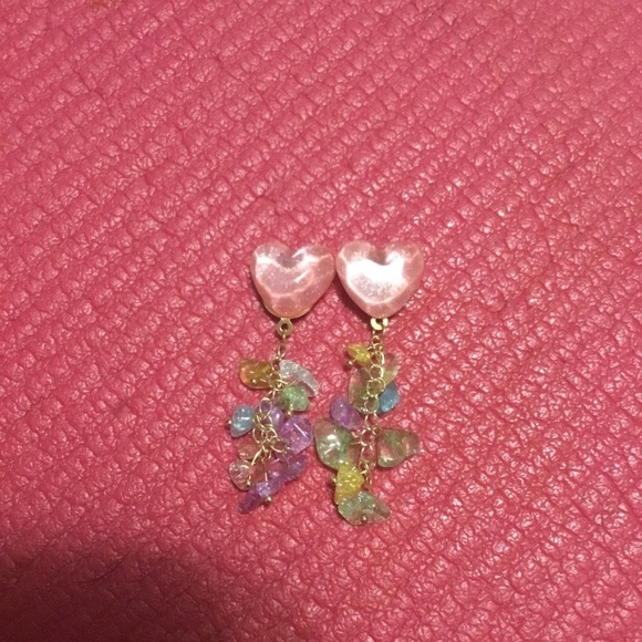 Dangle Earrings Sweet Heart Design Match Daily Outfits Party Accessories - Picture 8 of 8